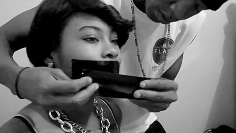 Ebony Gagged